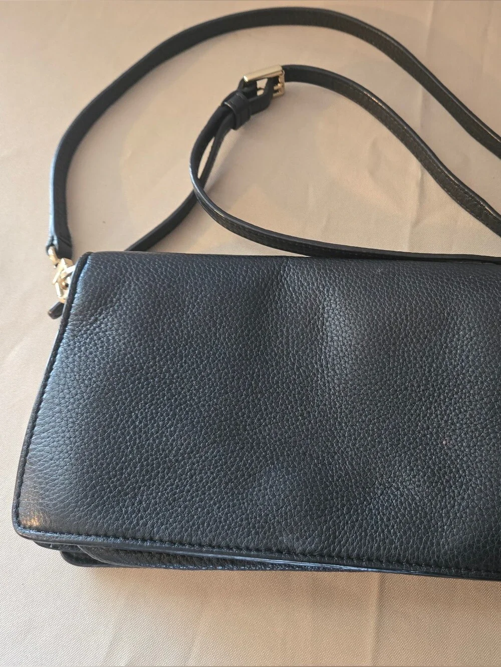 Tory Burch Bombe T Small Crossbody Bag in classic black.